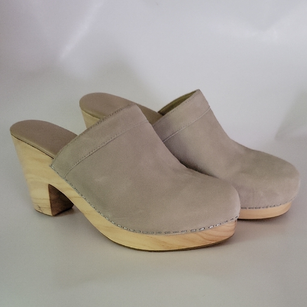 Free People Womens Wooden Heel Clogs Sz39eu Sz 9 Boho Festival